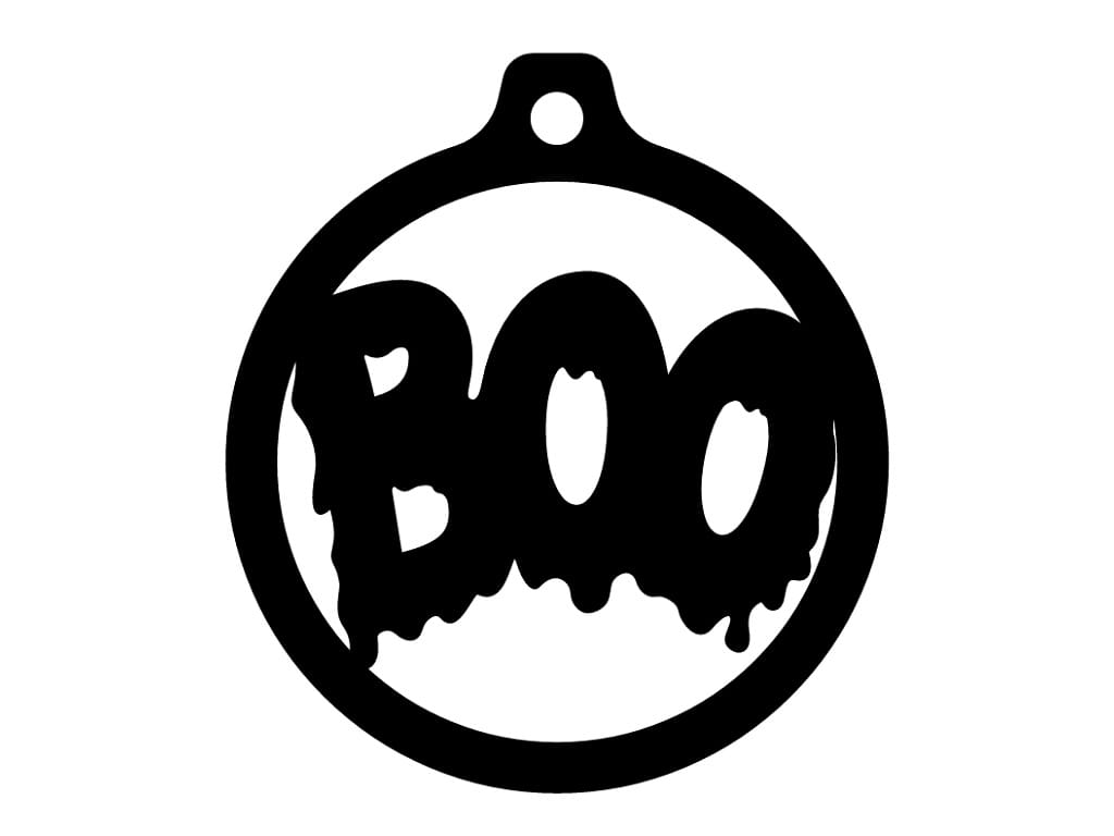 Laser Cut Halloween BOO Tree Ornament