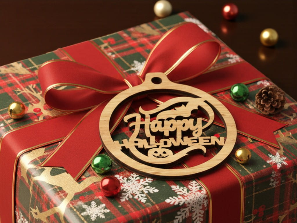 Laser Cut Halloween Themed Tree Ornament