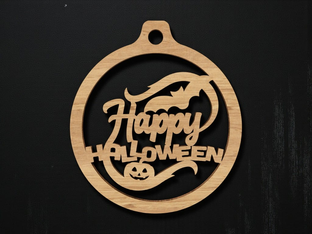 Laser Cut Halloween Themed Tree Ornament