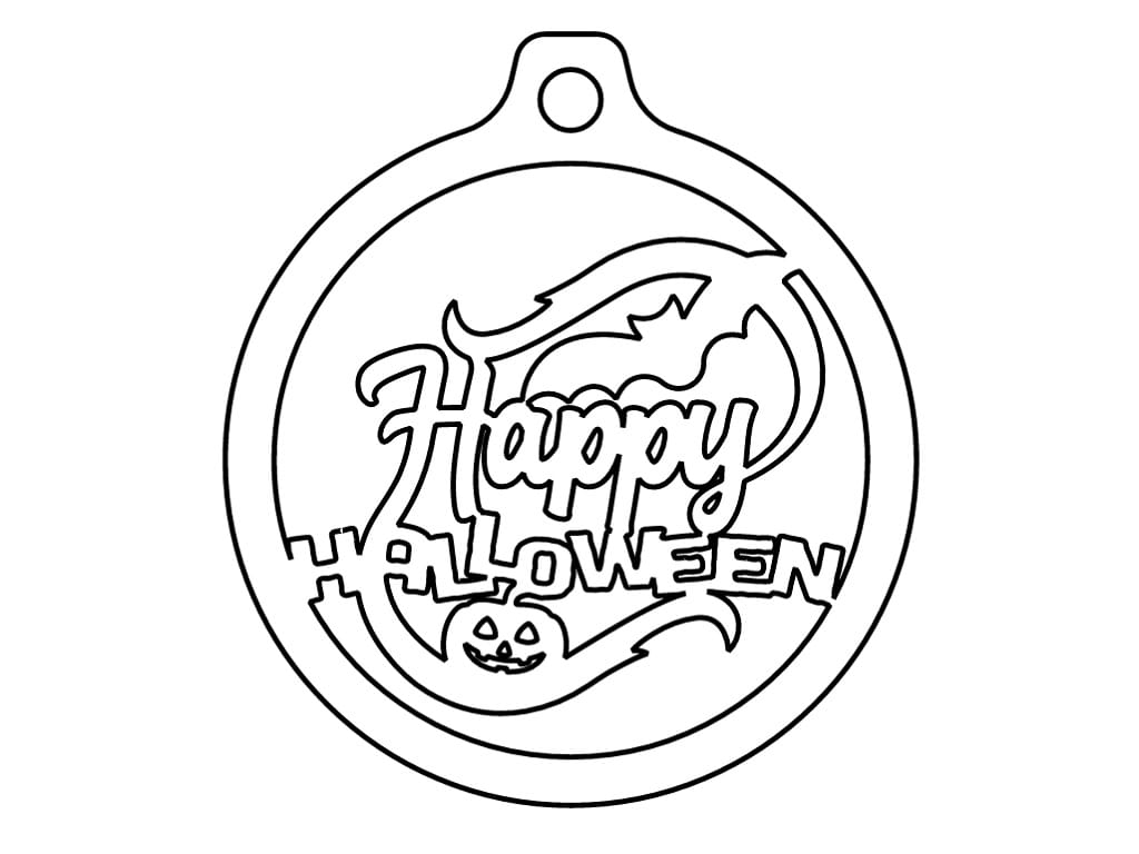 Laser Cut Halloween Themed Tree Ornament