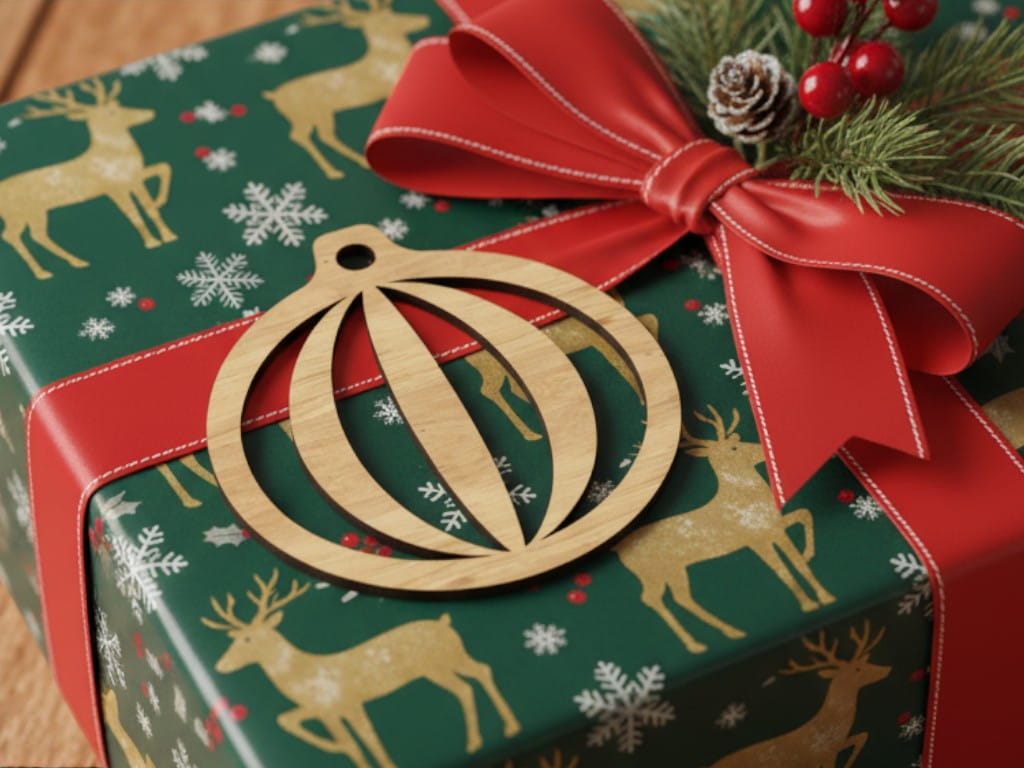 Laser Cut Decorative Christmas Tree Bauble
