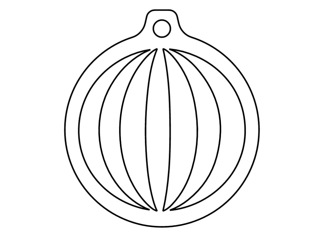 Laser Cut Decorative Christmas Tree Bauble