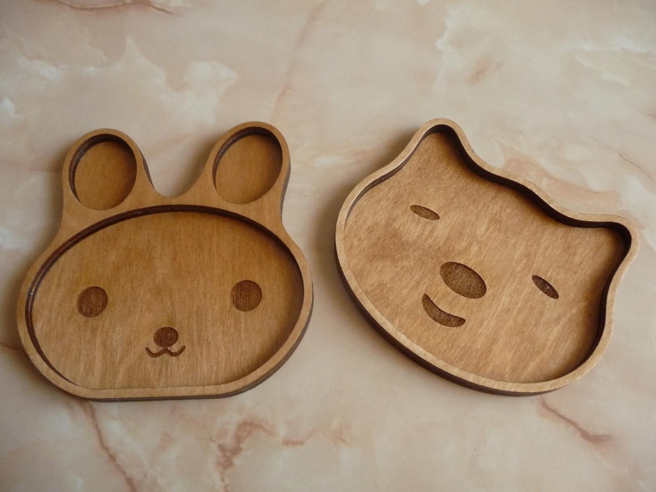 Baby Wooden Plate Food Tray for Kids Laser Cut File