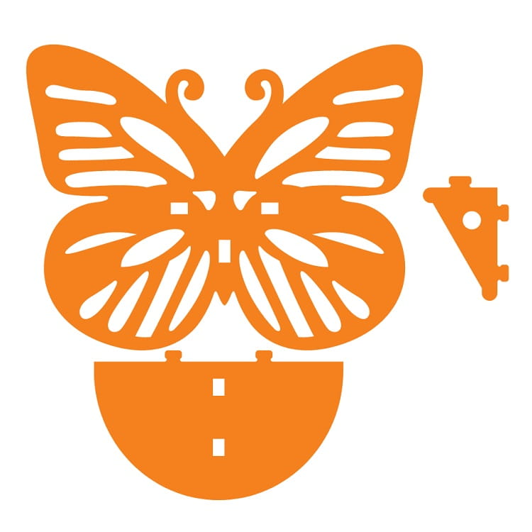 Laser Cut Decorative Butterfly Wall Shelf