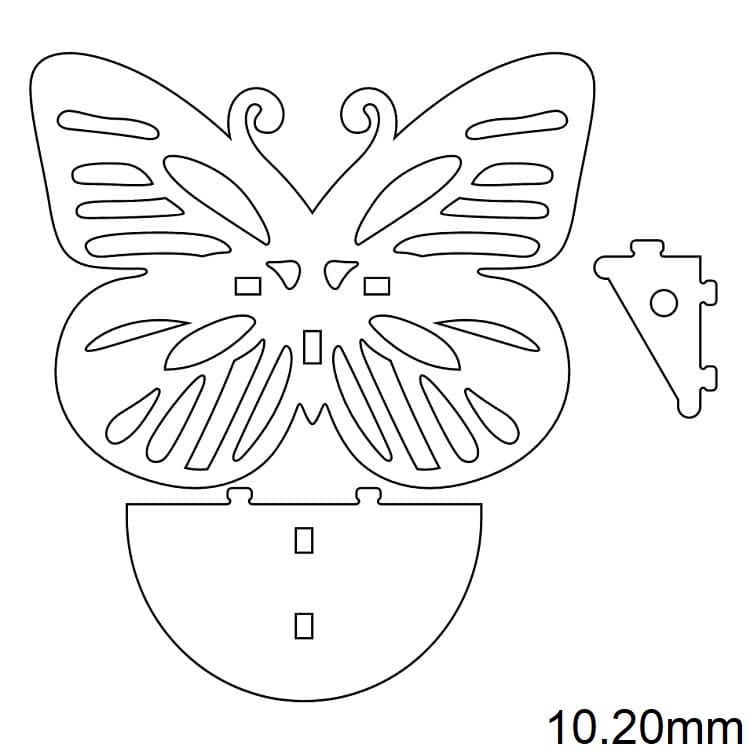 Laser Cut Decorative Butterfly Wall Shelf
