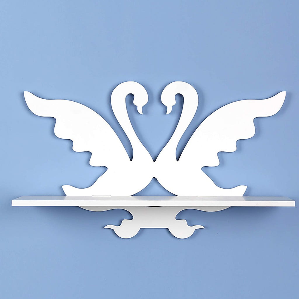 Laser Cut Decorative Swan Shaped Wall Shelf
