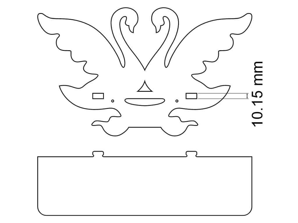 Laser Cut Decorative Swan Shaped Wall Shelf