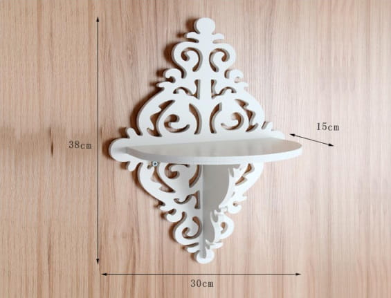 Laser Cut Decorative Victorian Style Wall Shelf