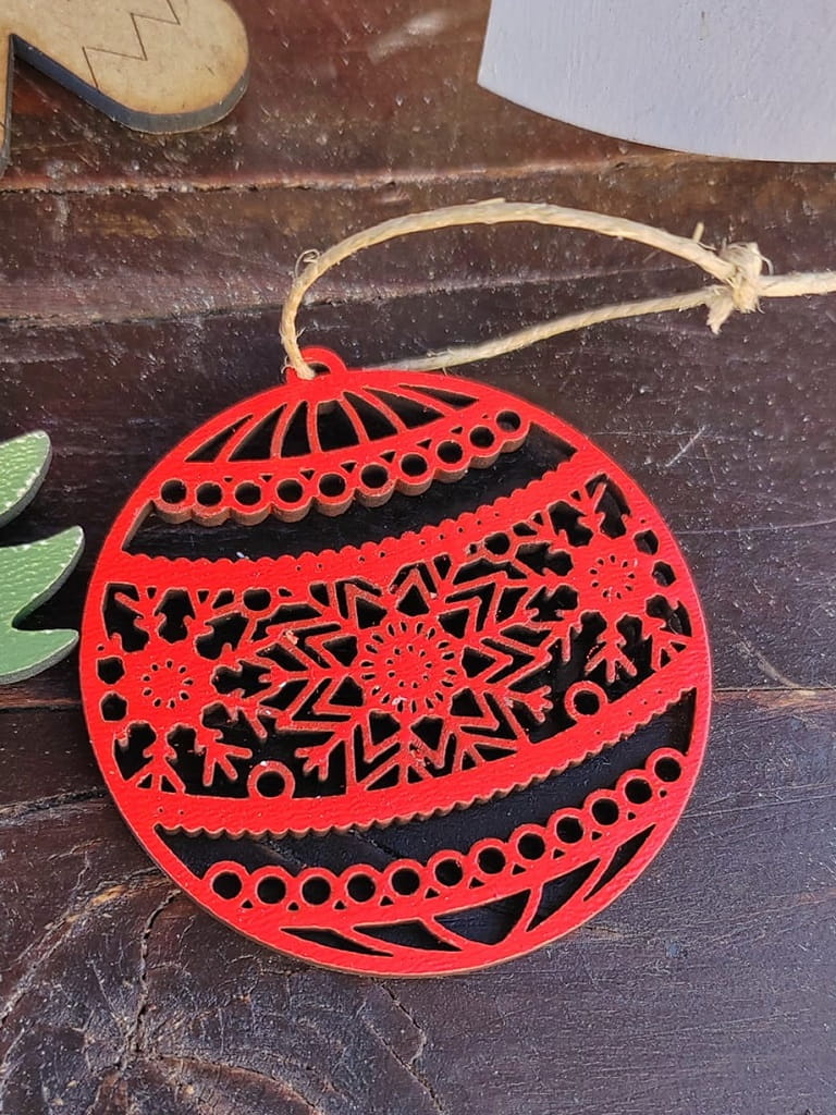 Laser Cut Intricate Snowflake Christmas Ball