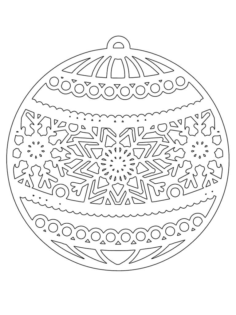 Laser Cut Intricate Snowflake Christmas Ball