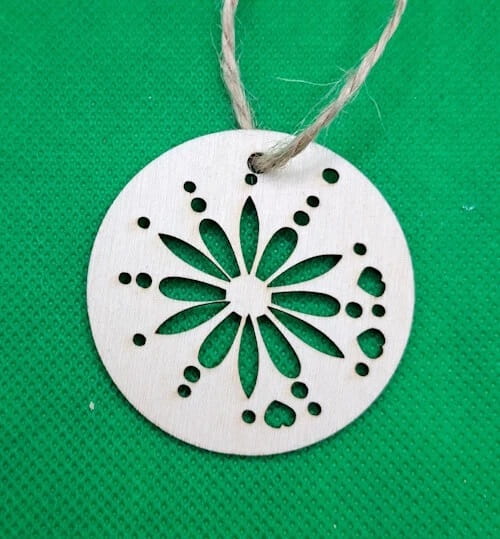Laser Cut Floral Pattern Christmas Ornament