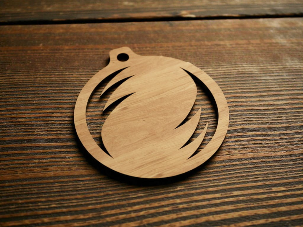 Laser Cut Abstract Design Christmas Ornament CDR DXF SVG File Free ...