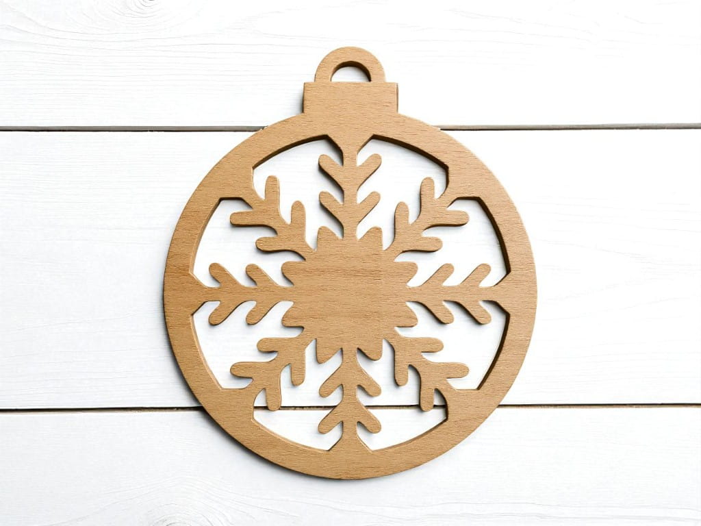 Laser Cut Winter Snowflake Christmas Ornament
