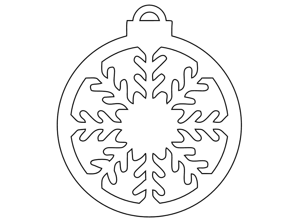Laser Cut Winter Snowflake Christmas Ornament
