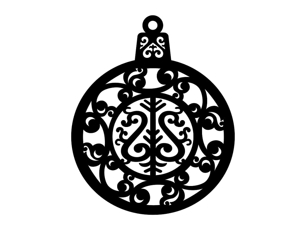 Laser Cut Intricate Christmas Hanging Ornament