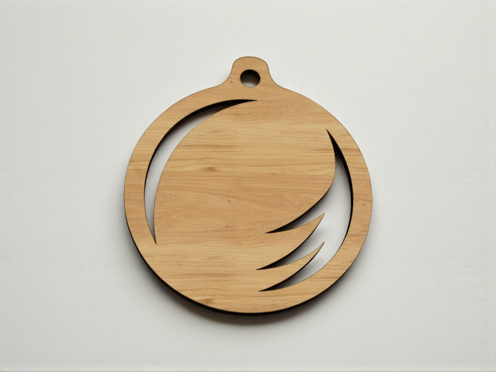 Laser Cut Abstract Design Festive Ornament
