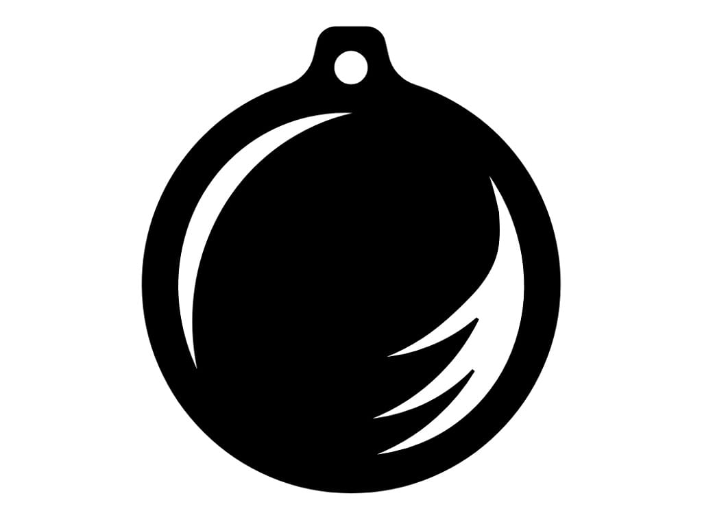 Laser Cut Abstract Design Festive Ornament
