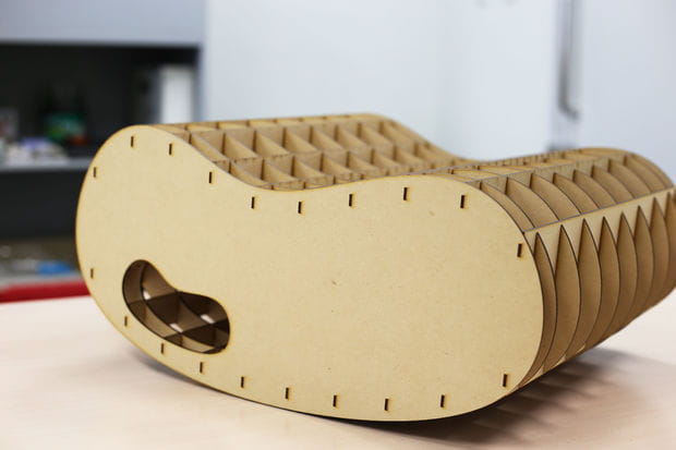 Laser Cut Parametric Rocking Chair Wood Model