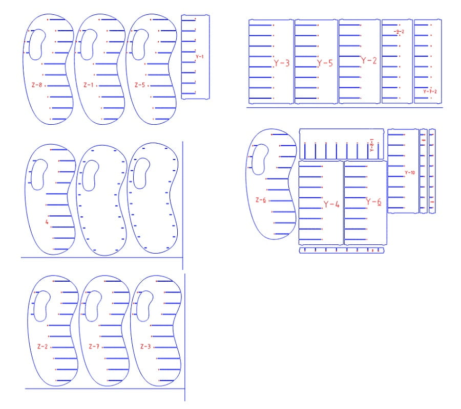 Laser Cut Parametric Rocking Chair Wood Model