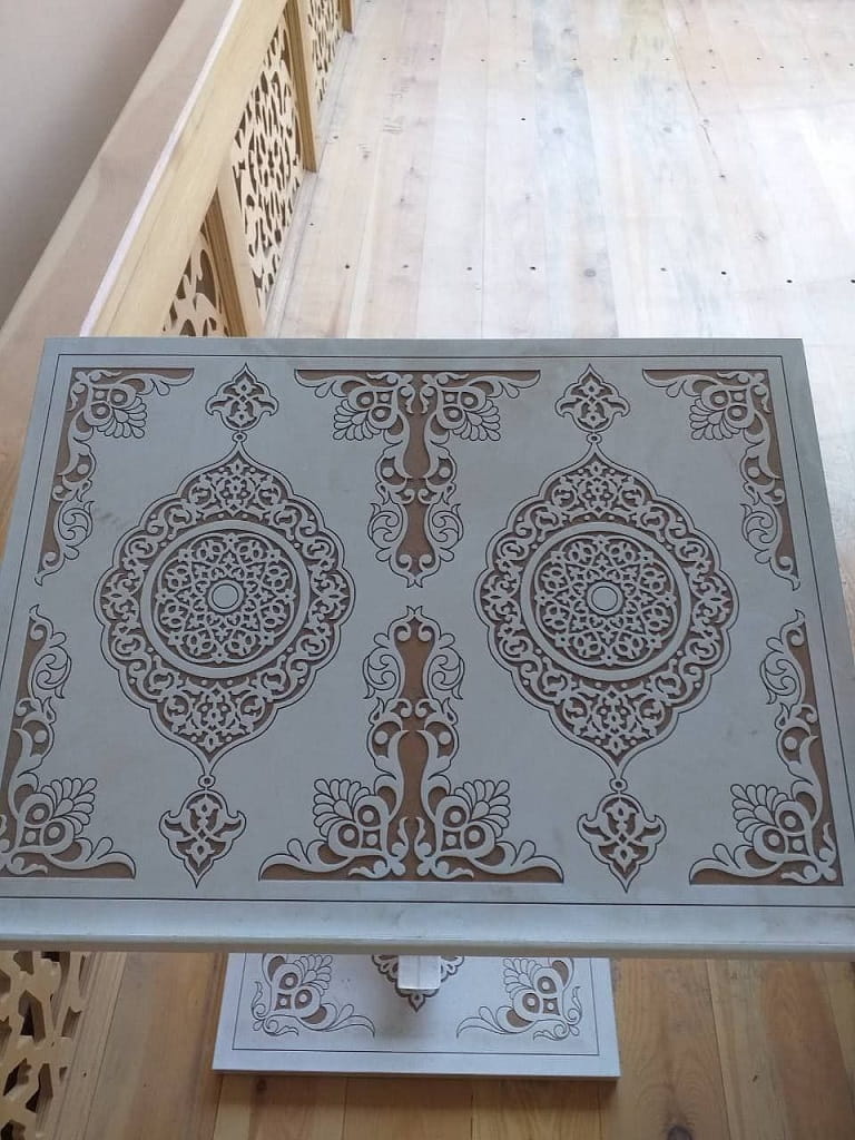 Laser Cut Ornate Wooden Quran Reading Stand