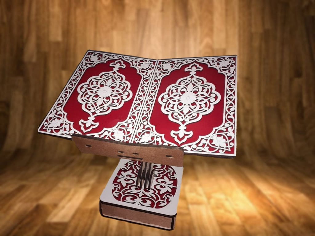 Laser Cut Height Adjustable Quran Reading Stand