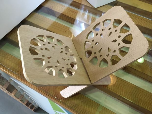 Laser Cut Wooden Book Stand Quran Rehal