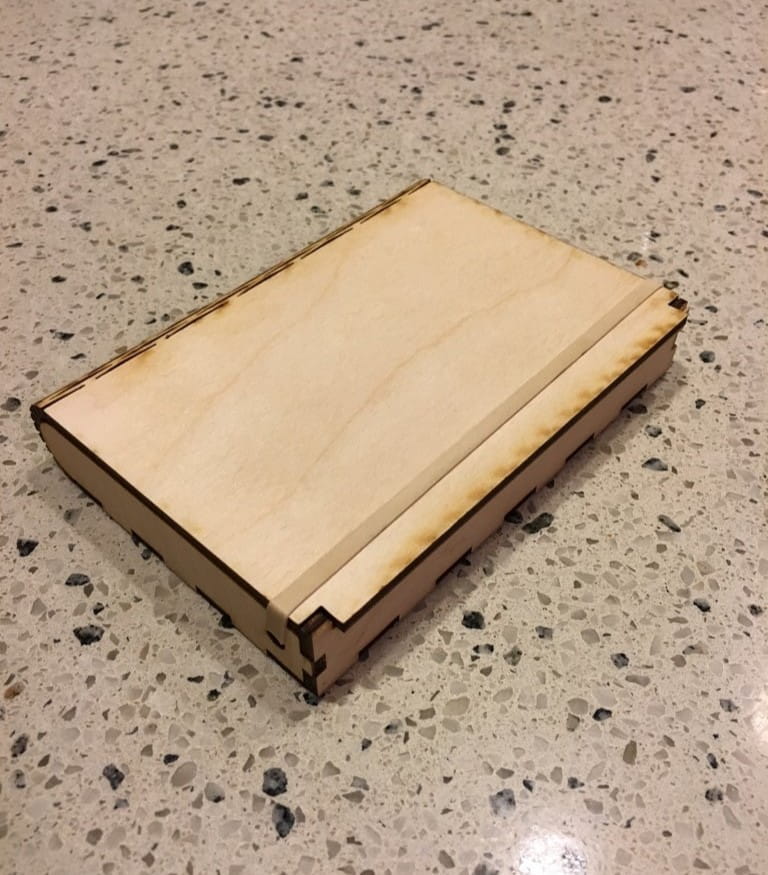 Laser Cut Wooden Book Box with Living Hinge