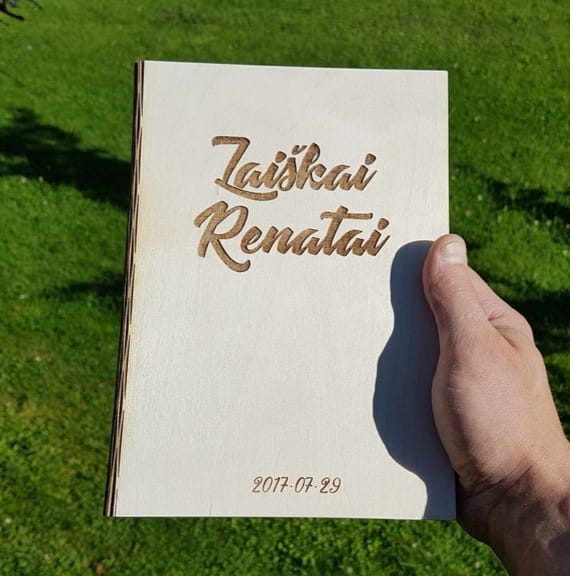 Laser Cut Wooden Journal Cover