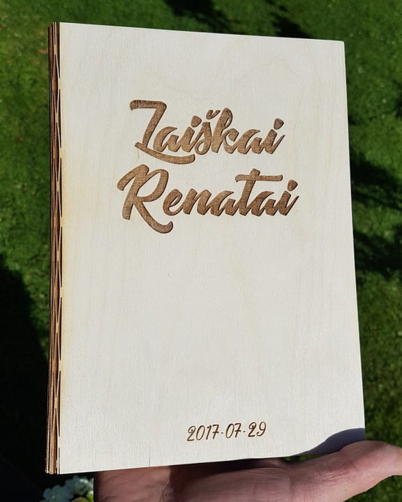 Laser Cut Wooden Journal Cover