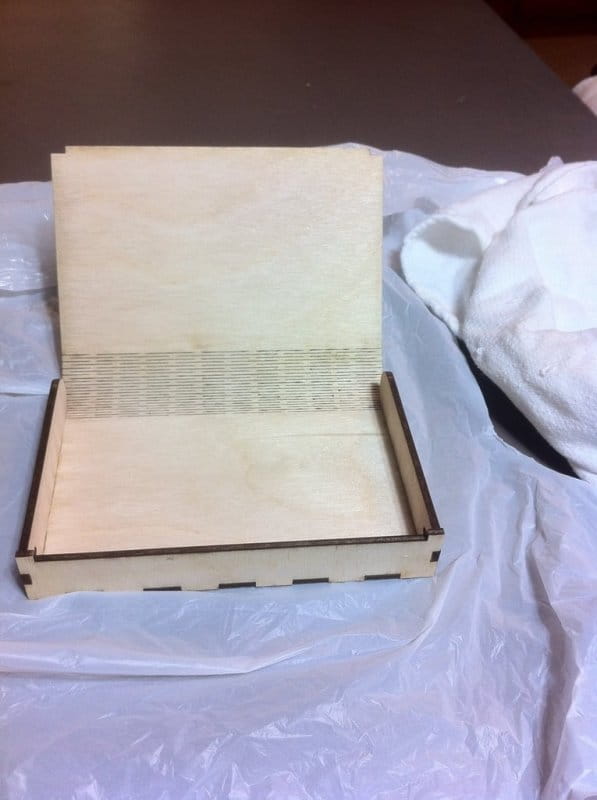 Laser Cut Snap Fit Wooden Flex Box with Living Hinge