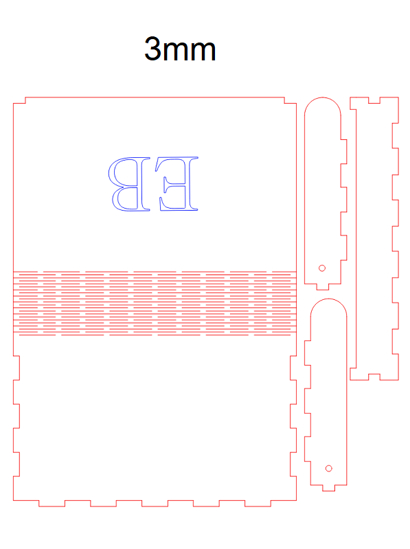 Laser Cut Snap Fit Wooden Flex Box with Living Hinge