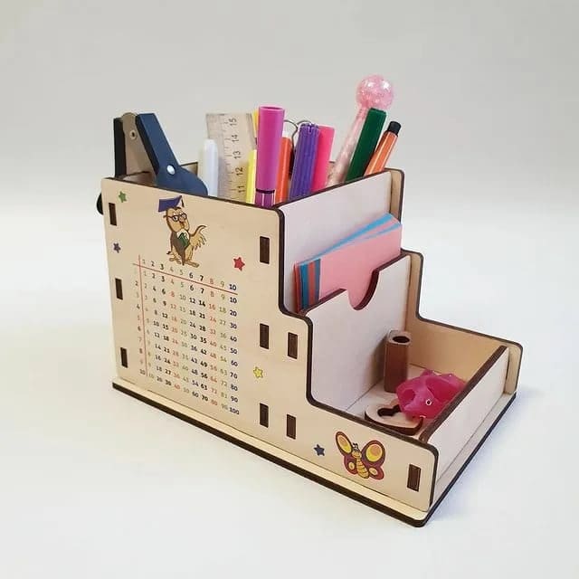 Pen Stand Stationery Organizer Laser Cut File