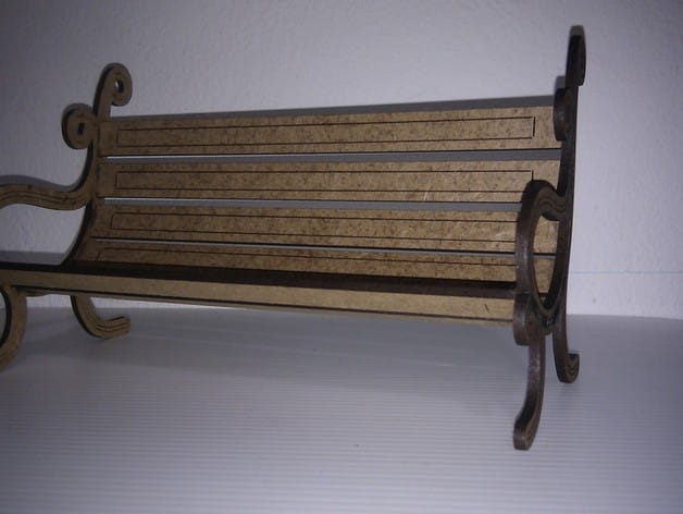 Laser Cut Miniature Park Bench Kit