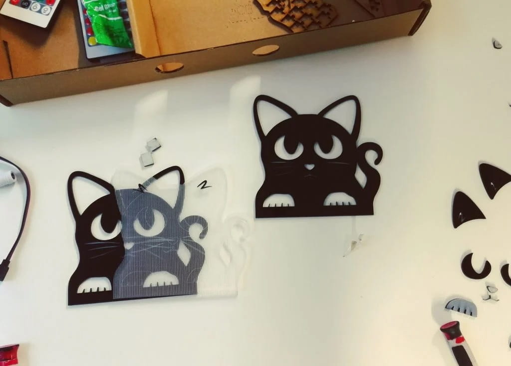 Laser Cut Kitty LED Table Lamp