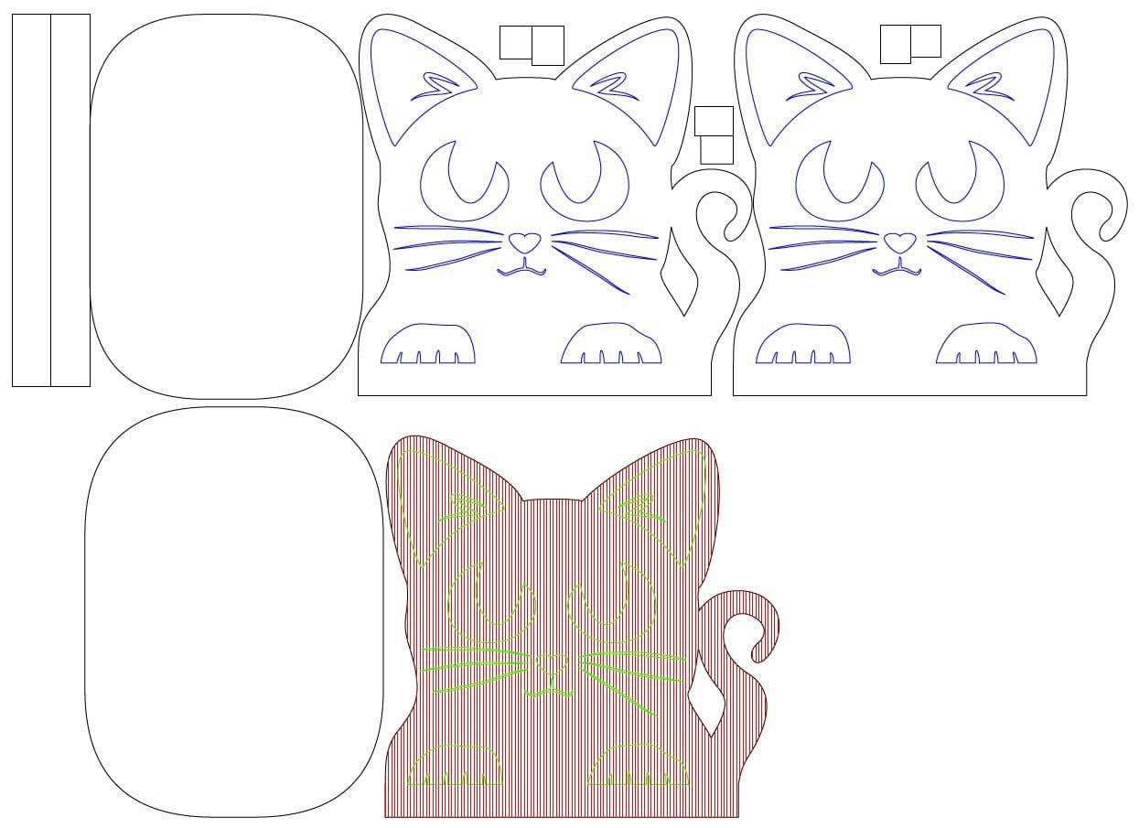 Laser Cut Kitty LED Table Lamp