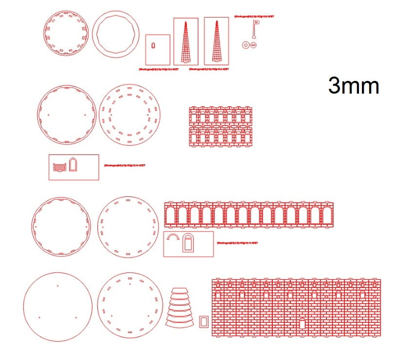 Laser Cut Turkey Galata Tower Building Model Kit