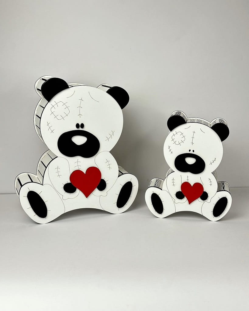 Laser Cut Living Hinge Teddy Bear Gift Box