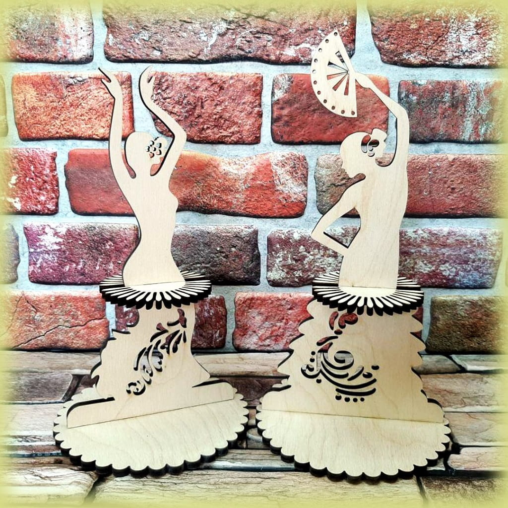 Laser Cut Dancing Lady Napkin Holder Two Styles