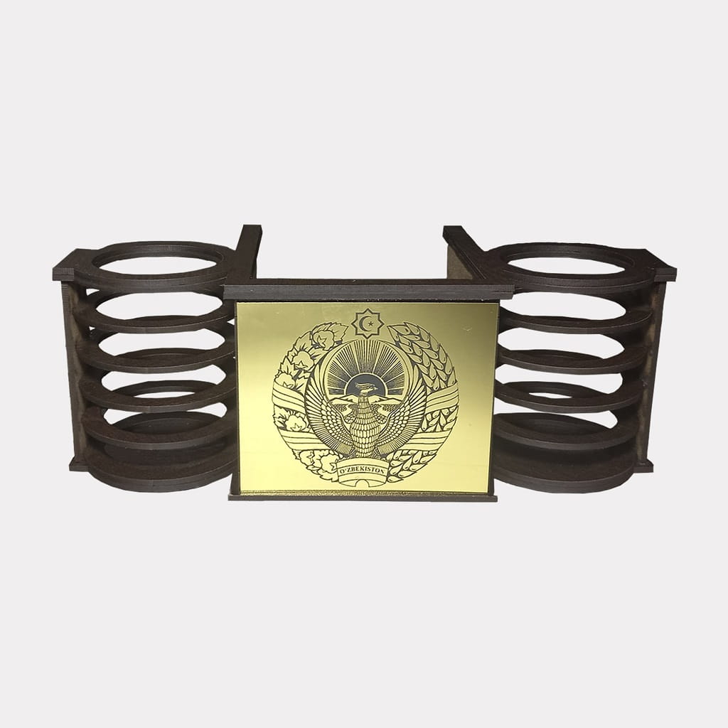Laser Cut Pencil and Sticky Notes Holder Office Desk Organizer