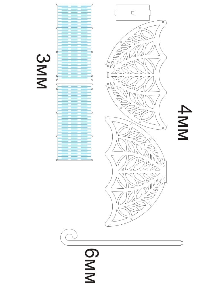 Laser Cut Decorative Umbrella Flower Basket