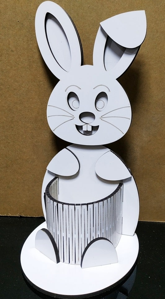 Bunny Rabbit Pen Holder Living Hinge Laser Cut File