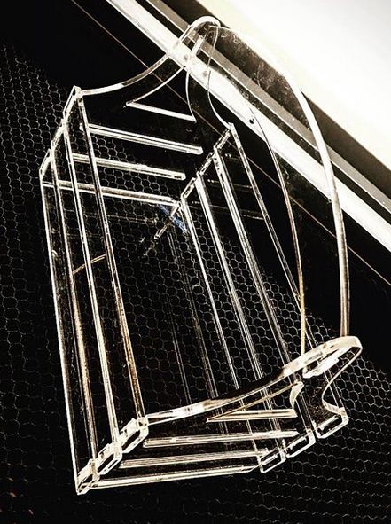 Laser Cut Acrylic Flower Basket