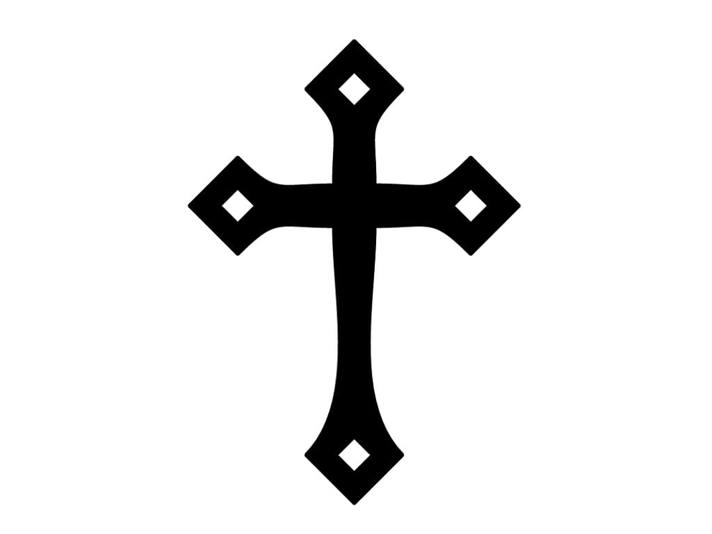 Laser Cut Cross Christmas Ornament