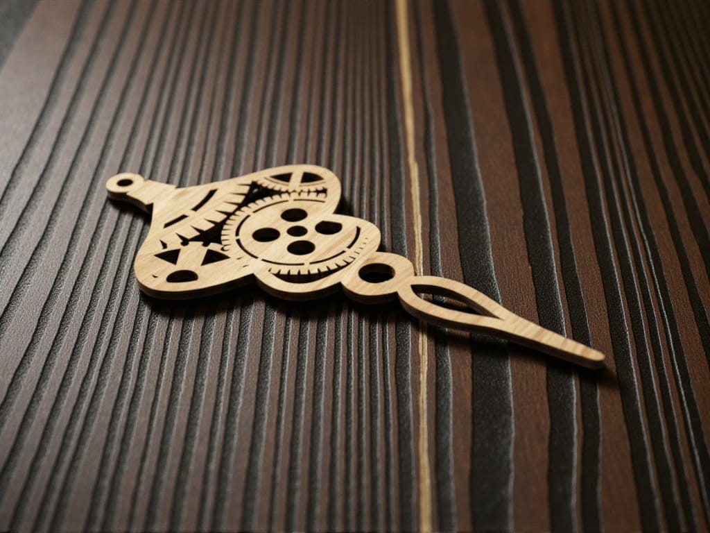Laser Cut Steampunk Gears Style Christmas Pendant