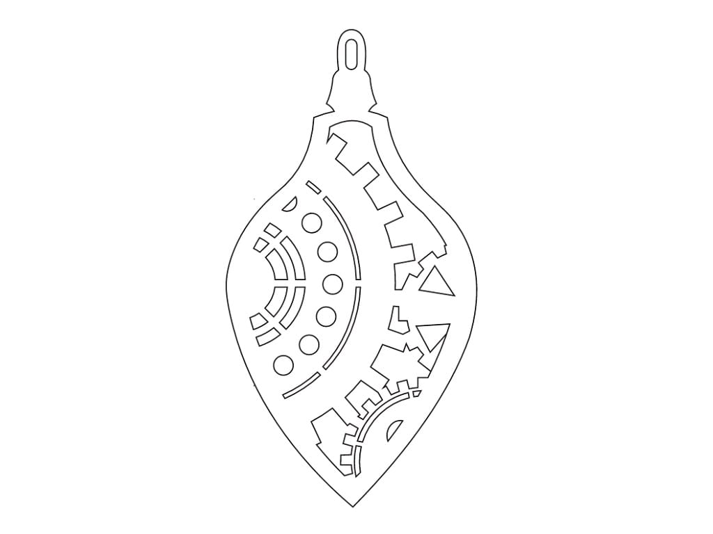 Laser Cut Steampunk Style Design Christmas Ornament
