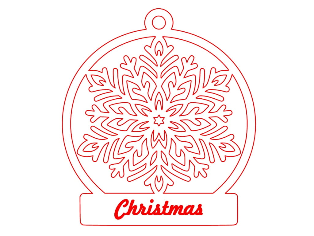 Laser Cut 2025 Christmas Snowflake Ornament
