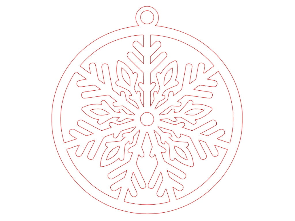 Laser Cut Christmas Snowflake Ornament
