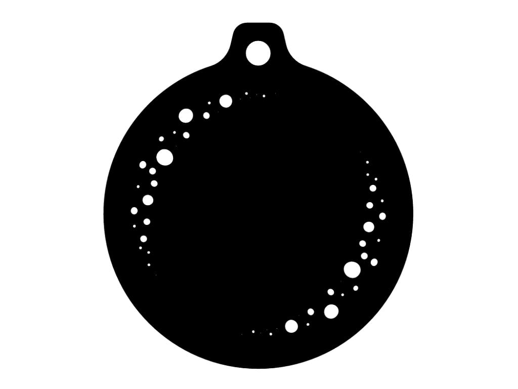 Laser Cut Christmas Ornament with Dotted Cutout Pattern