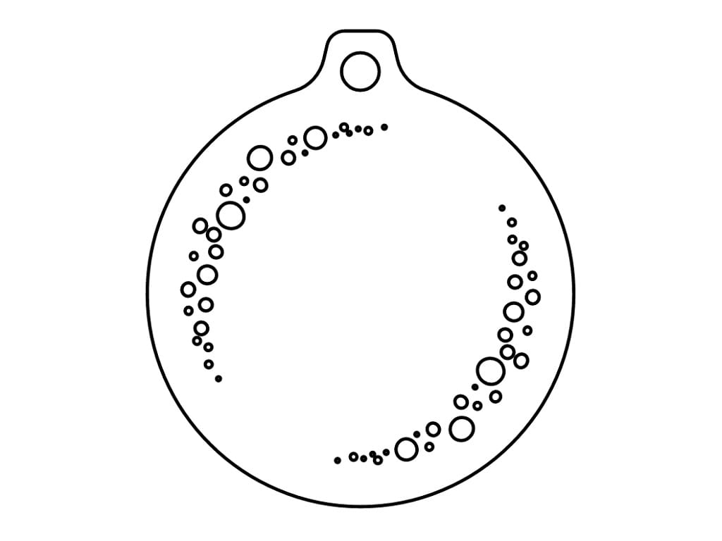 Laser Cut Christmas Ornament with Dotted Cutout Pattern