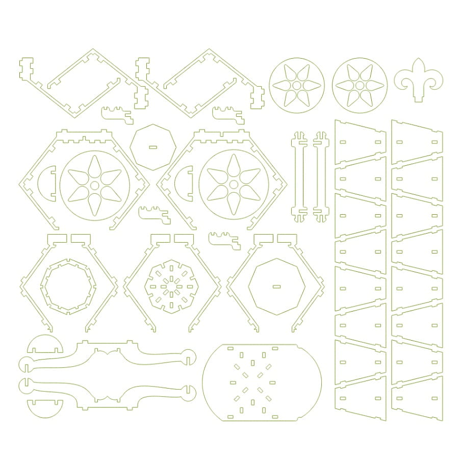 Laser Cut 3D Wooden Carriage Puzzle